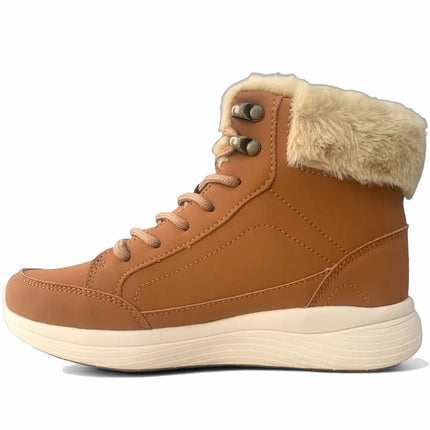 Joma megan women's low boots cmeglw2526 in synthetic leather with finish and hair detail on the ankle