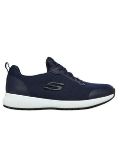 Skechers Work Squad Sr Women's Sneakers, ergonomic design for all-day comfort, reinforced toe, durable materials for work environments, and non-slip sole for safety on smooth surfaces.