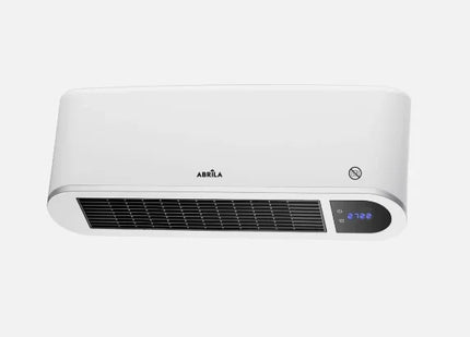 ABRILA Electric Ceramic Heater Bonaire 2000W with Remote Control, 3 Functions, Adjustable Thermostat, Wall-Mounted Design, Ideal for Bathrooms, IP23 Rated, Energy Saving with Automatic Shut-Off, Dimensions 20.5x50x12 cm.