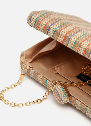 Borsa da festa piccola effetto rafia Nina Raffia / Beach Misako