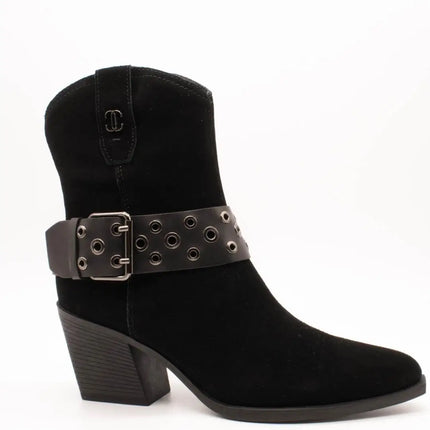 Carmela ankle boot 164132-03 black suede for women