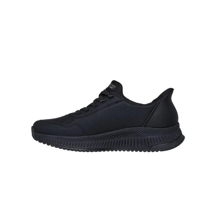 Skechers Bobs Squad 4 Women's Sneakers in Black - Comfortable and lightweight urban shoes with superior cushioning and a secure fit, perfect for casual and daily looks. PlatiNum