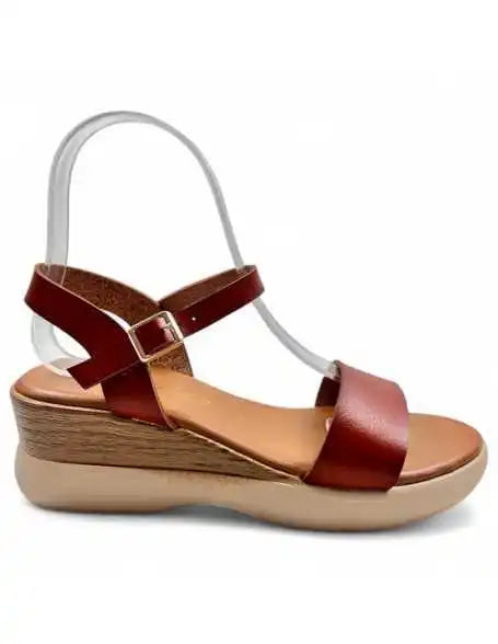 Timbos women's comfortable wedge sandal camel 131451 PlatiNum