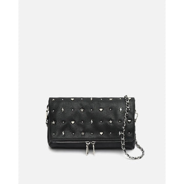 Borsa a spalla Misako Maco con patta e dettagli metallizzati - Borse da donna