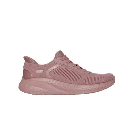 Skechers Bobs Squad Chaos Sneakers for Women in Vibrant Pink - Comfortable Cloud Goga Insoles, Lightweight Seamless Upper, Ideal for Casual and Sporty Outfits, Perfect Walking Shoes for Daily Use. PlatiNum