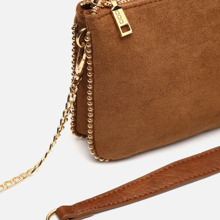 Borsa a tracolla Boleo con effetto scamosciato e dettagli metallici Misako Borse da donna