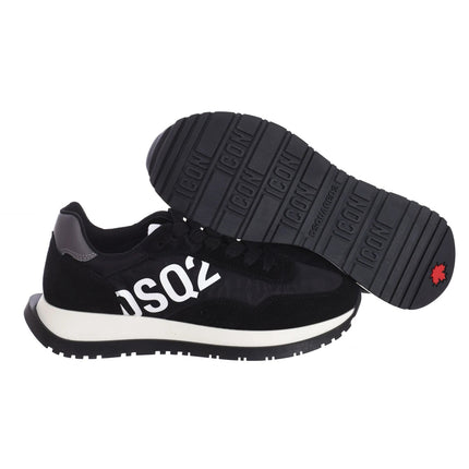 Dsquared2 Women's Running Sneakers SNW0212-01601681, breathable medium height shoes made with leather and textile for comfort, lace-up design perfect for casual and urban looks. PlatiNum