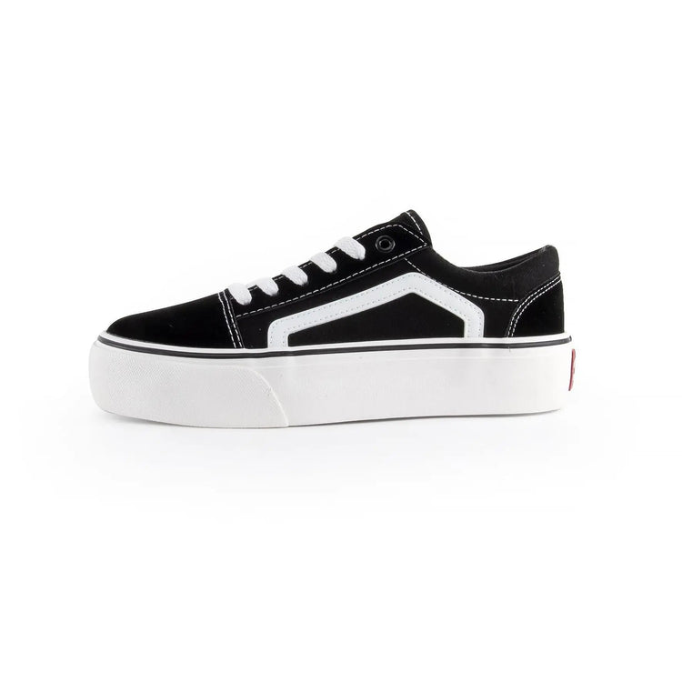 ANDY-Z AZ2001 Black Canvas Sneakers for Women, Lace-up Closure, Comfortable Thick Sole, Textile Material, Ideal Footwear for Casual and Outdoor Use, Perfect for Spring and Autumn, Versatile Women's Shoes. PlatiNum