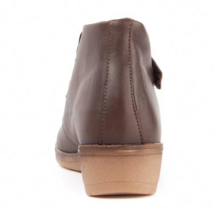 Leather ankle boot with wedge for women. Purapiel akilav2 104909