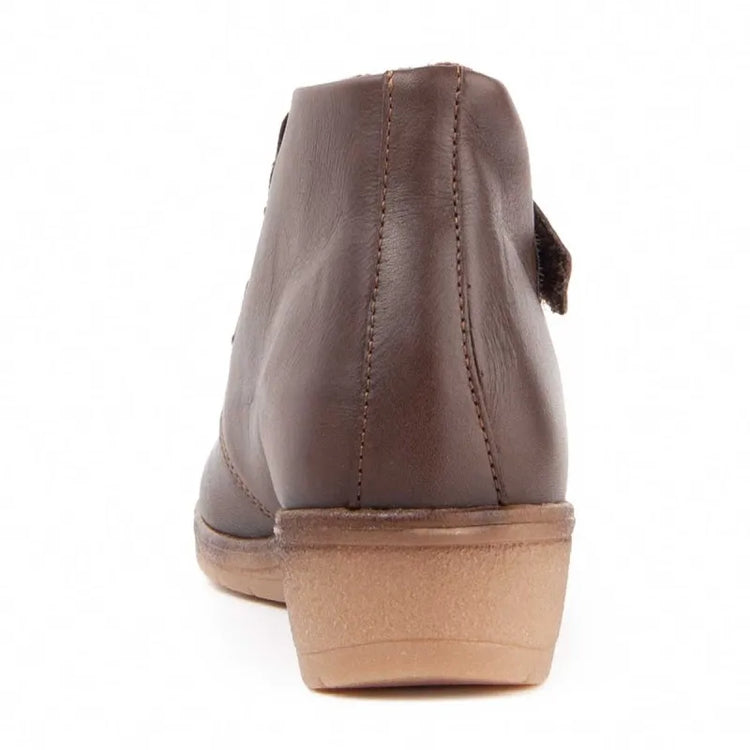 Leather ankle boot with wedge for women. Purapiel akilav2 104909