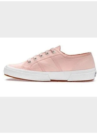 Superga Pink Sneakers for Women, canvas sports shoes made of strong breathable cotton with natural vulcanized rubber sole, ideal for casual use and outdoor activities. PlatiNum
