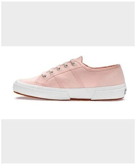 Superga Pink Sneakers for Women, canvas sports shoes made of strong breathable cotton with natural vulcanized rubber sole, ideal for casual use and outdoor activities. PlatiNum