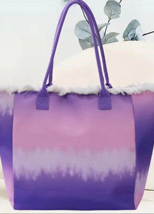 MIGLIORATA borsa da spiaggia o da piscina con stampe frasi colorate |   MISURA modello estivo 55 cm × 37 cm × 19 cm