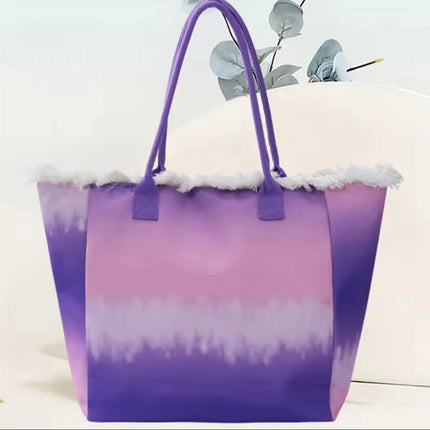 MIGLIORATA borsa da spiaggia o da piscina con stampe frasi colorate |   MISURA modello estivo 55 cm × 37 cm × 19 cm