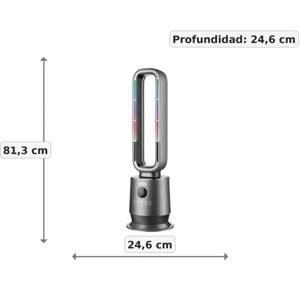 Jocca Stufa Senza Pale 2000W con Tecnologia PTC, Termostato Digitale e Telecomando