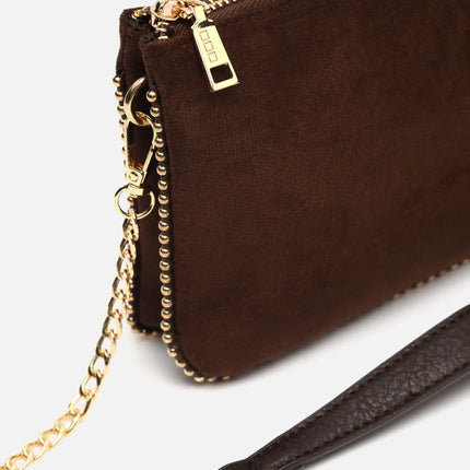 Borsa a tracolla Boleo con effetto scamosciato e dettagli metallici Misako Borse da donna