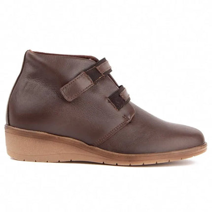 Leather ankle boot with wedge for women. Purapiel akilav2 104909