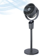 Ventilatore da terra silenzioso da 60 W con oscillazione omnidirezionale a 120º, 3 velocità turbo ed efficienza energetica - Ideale per soggiorno, camera da letto o ufficio