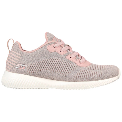 Skechers BOBS Squad Ghost Star - Women's Sneakers with Reflective Mesh Upper, Memory Foam Insole for Comfort, Seamless Design for Reduced Friction, and Flexible Rubber Sole for Traction - Ideal Comfortable Shoes for Daily Use PlatiNum