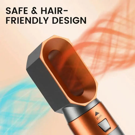 5 in 1 hair dryer with hot air brush, one-step dryer with interchangeable heads and rotating brush, anti-frizz ionic technology, 3 speeds + cold air function, professional styling for drying, straightening, volumizing