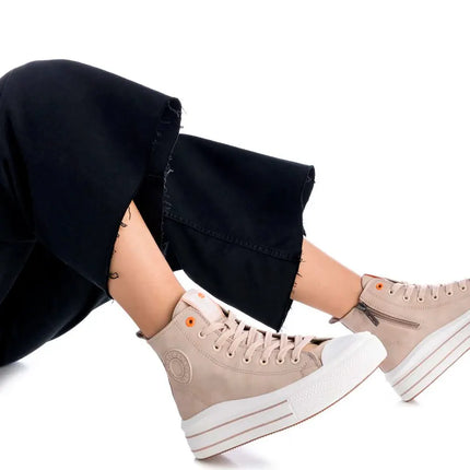 Women's ankle boots sneakers refresh 172284 beige 106401 ankle boots wedge-platform ankle boots women's brands refresh