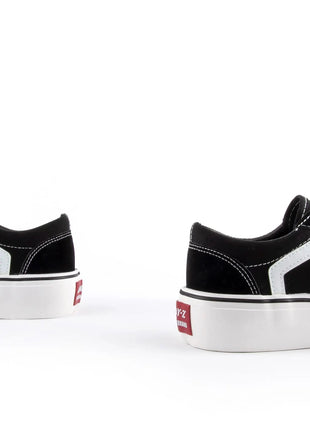 ANDY-Z AZ2001 Black Canvas Sneakers for Women, Lace-up Closure, Comfortable Thick Sole, Textile Material, Ideal Footwear for Casual and Outdoor Use, Perfect for Spring and Autumn, Versatile Women's Shoes. PlatiNum