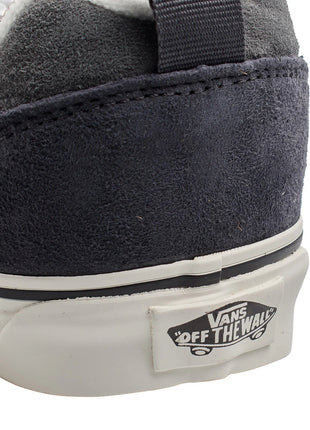 Vans Knu Skool Sneakers for Men and Women VN000D22BGG1, featuring water-repellent velour leather, cushioned tongue, thick sole, and a stylish 90s retro design, perfect for urban skaters and rainy days. PlatiNum