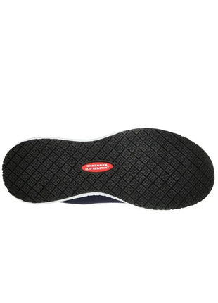 Skechers Work Squad Sr Women's Sneakers, ergonomic design for all-day comfort, reinforced toe, durable materials for work environments, and non-slip sole for safety on smooth surfaces. PlatiNum