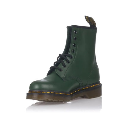 Women's flat boots dr. martens smooth 1460 green
