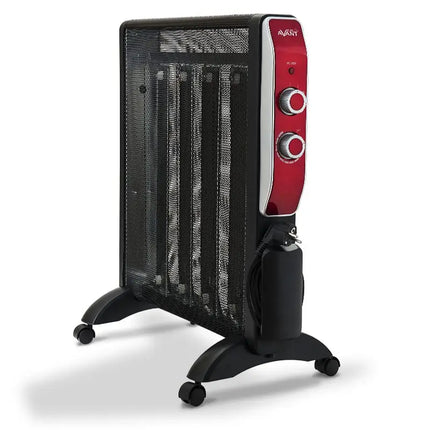 Mica Heater 2000W by Avant, fast and efficient electric radiator with adjustable thermostat, 2 power levels (1000W/2000W), modern safety features including overheating protection and anti-tip design, ideal for home heating.