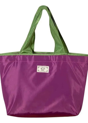 Borsa per la spesa grande pieghevole MIGLIORATA con coulisse in tinta unita, dimensioni 53 * 44 cm