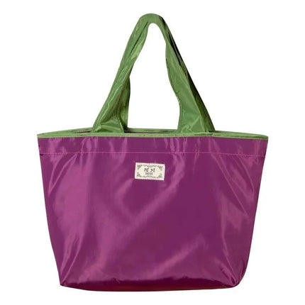 Borsa per la spesa grande pieghevole MIGLIORATA con coulisse in tinta unita, dimensioni 53 * 44 cm