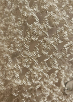 Borsa per Confetti da Sposa in Crochet Bianco, Design Fatto a Mano con Chiusura Regolabile e Manico Intrecciato, Stile Romantico ed Elegante, Ideale per Matrimoni ed Eventi Speciali