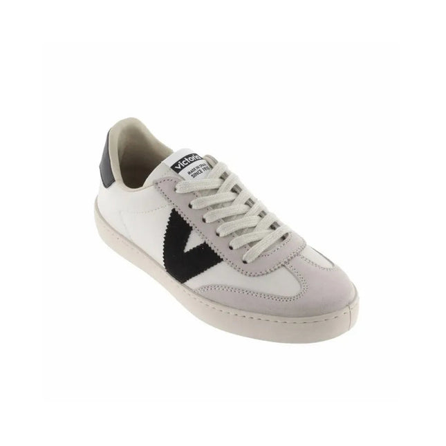 Victoria Berlin Sneakers for Women in Black - Comfortable, Lace-up, Flat Footwear with a Non-slip Sole, Ideal for Spring and Outdoor Activities PlatiNum