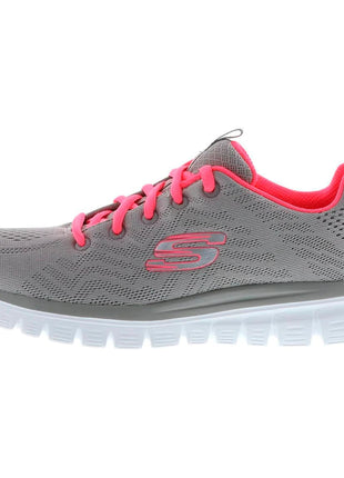 Skechers Graceful Get Connected - Women's Sneakers with Breathable Mesh Upper and Memory Foam Insole for Comfortable Daily Wear, Flexible Lightweight Sole, Ideal for Gym or Casual Outings. PlatiNum