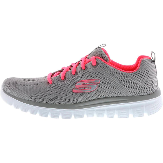 Skechers Graceful Get Connected - Women's Sneakers with Breathable Mesh Upper and Memory Foam Insole for Comfortable Daily Wear, Flexible Lightweight Sole, Ideal for Gym or Casual Outings. PlatiNum