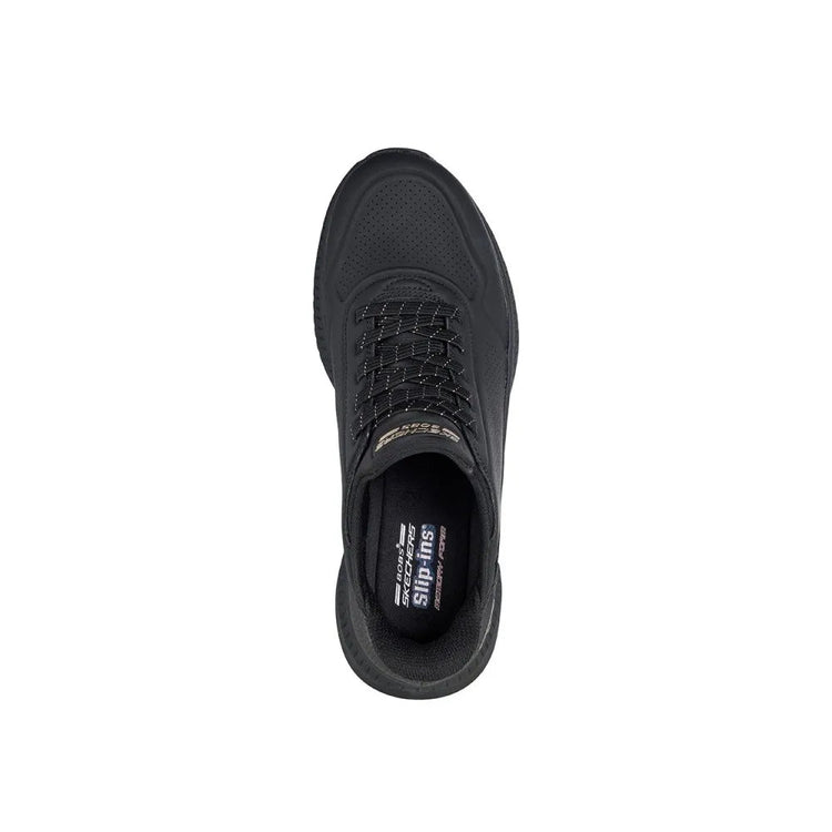 Skechers Bobs Squad 4 Women's Sneakers in Black - Comfortable and lightweight urban shoes with superior cushioning and a secure fit, perfect for casual and daily looks. PlatiNum