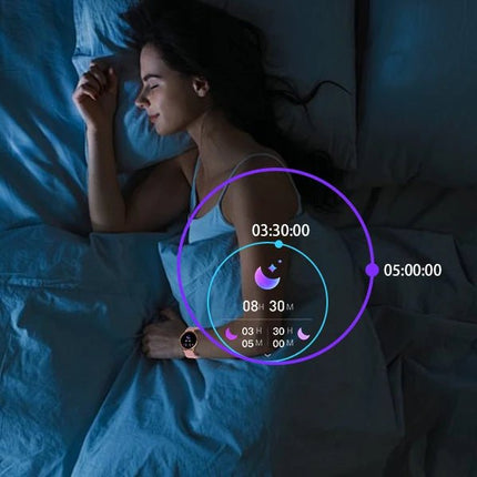 Smartwatch da donna IP68, modello 2025 con schermo AMOLED da 1,43", chiamate Bluetooth, oltre 120 sport disponibili, monitoraggio frequenza cardiaca, SpO2, pressione sanguigna e sonno. Smartwatch per Android e iOS. platinumshop