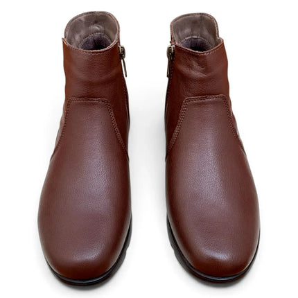 Flexpies women's leather sport ankle boots 1440 brown 106020 flexpies flat ankle boots women brands