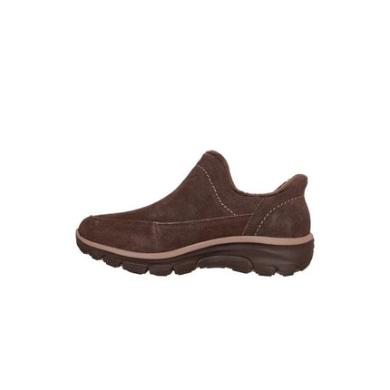 Skechers Easy Going - Modern Whisper Women's Brown Sneakers, comfortable and breathable footwear for autumn with a flat platform sole, perfect for casual wear and outdoor activities. PlatiNum