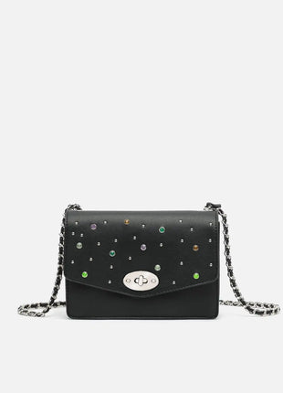 Borsa da festa Gici con borchie colorate