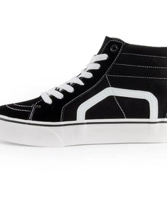ANDY-Z AZ2003 High Top Canvas Sneakers für Damen, Schwarz, strapazierfähiges Canvas-Obermaterial, rutschfeste Gummisohle, atmungsaktives Futter, gepolsterte Innensohle, ideal für Freizeit- und Streetwear-Stil.