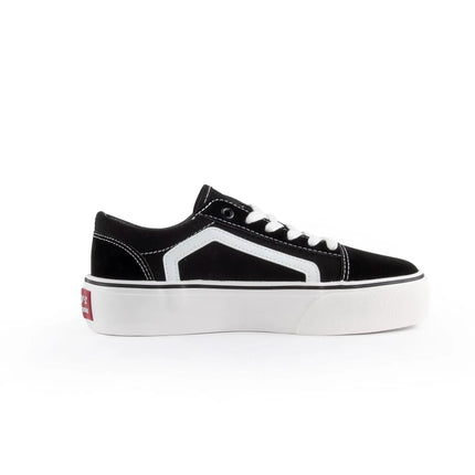 ANDY-Z AZ2001 Black Canvas Sneakers for Women, Lace-up Closure, Comfortable Thick Sole, Textile Material, Ideal Footwear for Casual and Outdoor Use, Perfect for Spring and Autumn, Versatile Women's Shoes. PlatiNum