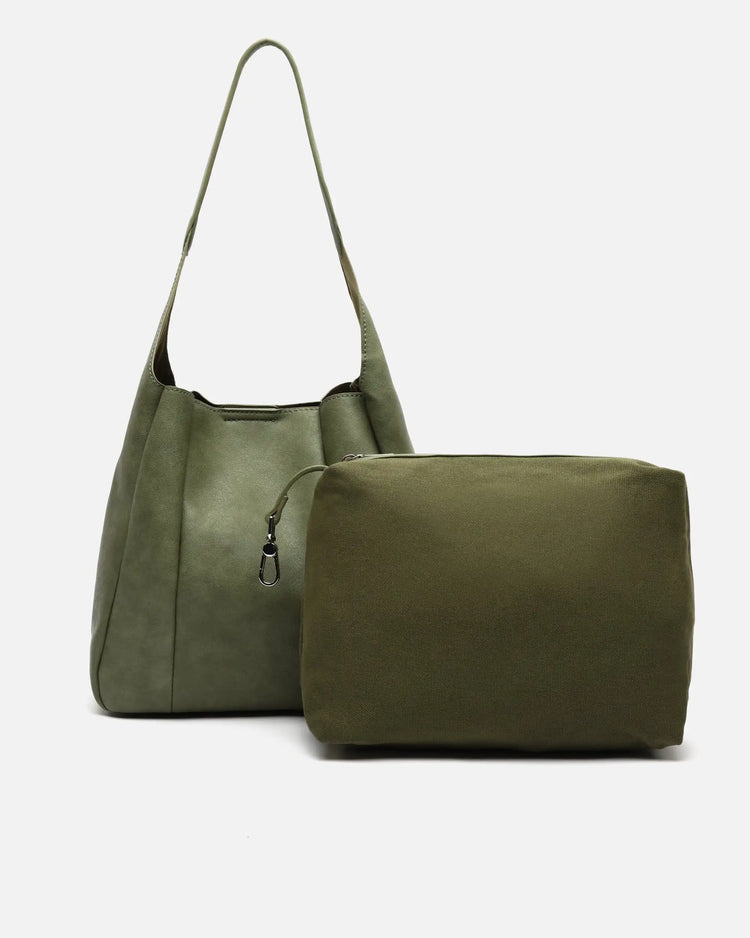 Borsa hobo media Misako Giselina con beauty case interno rimovibile - Borse da donna