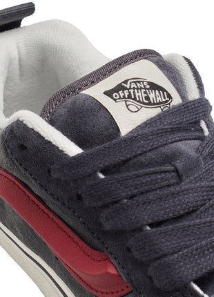Vans Knu Skool Sneakers for Men and Women VN000D22BGG1, featuring water-repellent velour leather, cushioned tongue, thick sole, and a stylish 90s retro design, perfect for urban skaters and rainy days. PlatiNum
