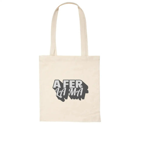Borsa tote A fer la mà realizzata in tessuto naturale con stampa DTF, borsa originale con frase valenciana e design divertente LA FLAMA ESTUDI