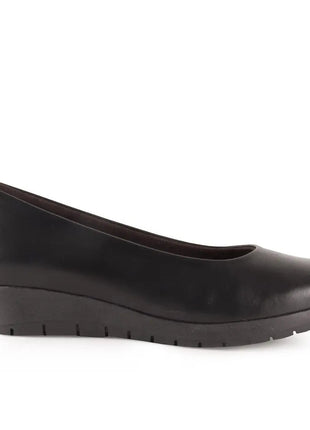 Women's comfortable leather wedge shoes elegant and casual footwear made in spain sizes 35 to 41 model 10557 chamby PlatiNum