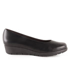 Women's comfortable leather wedge shoes elegant and casual footwear made in spain sizes 35 to 41 model 10557 chamby PlatiNum
