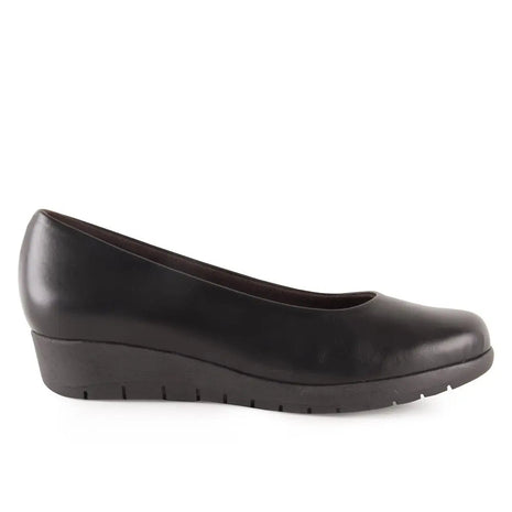 Women's comfortable leather wedge shoes elegant and casual footwear made in spain sizes 35 to 41 model 10557 chamby PlatiNum