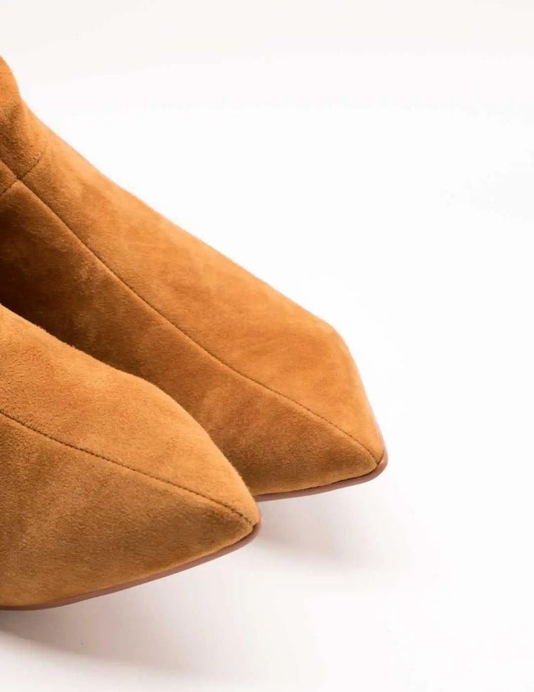 Exe women's high boots exé diana-120 camel suede leather high heel